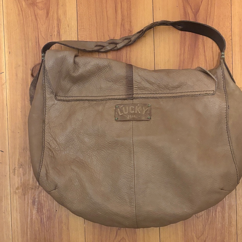 Lucky Brand Brown Leather Hobo Bag